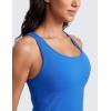 imageCRZ YOGA Butterluxe Double Lined Tank Tops for Women  Workout Casual Scoop Neck Racerback Crop Sleeveless ShirtSparkle Blue