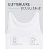 imageCRZ YOGA Butterluxe Double Lined Tank Tops for Women  Workout Casual Scoop Neck Racerback Crop Sleeveless ShirtWhite