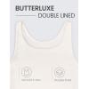 imageCRZ YOGA Butterluxe Double Lined Tank Tops for Women  Workout Casual Scoop Neck Racerback Crop Sleeveless ShirtWhite Apricot