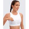 imageCRZ YOGA Butterluxe High Neck Crop Tank Tops for Women  Racerback Padded Longline Sports Bras WorkoutWhite