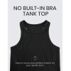 imageCRZ YOGA Butterluxe High Neck Tank Tops for Women  Yoga Workout Athletic Gym Camisole Racerback Sleeveless ShirtsBlack
