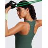 imageCRZ YOGA Butterluxe High Neck Tank Tops for Women  Yoga Workout Athletic Gym Camisole Racerback Sleeveless ShirtsDark Forest Green
