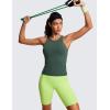 imageCRZ YOGA Butterluxe High Neck Tank Tops for Women  Yoga Workout Athletic Gym Camisole Racerback Sleeveless ShirtsDark Forest Green