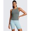 imageCRZ YOGA Butterluxe High Neck Tank Tops for Women  Yoga Workout Athletic Gym Camisole Racerback Sleeveless ShirtsGrey Sage
