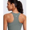 imageCRZ YOGA Butterluxe High Neck Tank Tops for Women  Yoga Workout Athletic Gym Camisole Racerback Sleeveless ShirtsGrey Sage