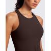 imageCRZ YOGA Butterluxe High Neck Tank Tops for Women  Yoga Workout Athletic Gym Camisole Racerback Sleeveless ShirtsHot Fudge Brown