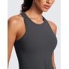 imageCRZ YOGA Butterluxe High Neck Tank Tops for Women  Yoga Workout Athletic Gym Camisole Racerback Sleeveless ShirtsMysterious Grey