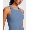 imageCRZ YOGA Butterluxe High Neck Tank Tops for Women  Yoga Workout Athletic Gym Camisole Racerback Sleeveless ShirtsOasis Blue