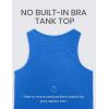 imageCRZ YOGA Butterluxe High Neck Tank Tops for Women  Yoga Workout Athletic Gym Camisole Racerback Sleeveless ShirtsSparkle Blue