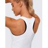 imageCRZ YOGA Butterluxe High Neck Tank Tops for Women  Yoga Workout Athletic Gym Camisole Racerback Sleeveless ShirtsWhite