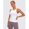 imageCRZ YOGA Butterluxe High Neck Tank Tops for Women  Yoga Workout Athletic Gym Camisole Racerback Sleeveless ShirtsWhite