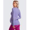 imageCRZ YOGA Butterluxe Maternity Crewneck Long Sleeve Shirts  Athletic Yoga Casual Pregnancy Womens Tee Tops Basic Layer SoftDark Lavender Purple