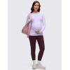 imageCRZ YOGA Butterluxe Maternity Crewneck Long Sleeve Shirts  Athletic Yoga Casual Pregnancy Womens Tee Tops Basic Layer SoftLavender Frost