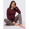 imageCRZ YOGA Butterluxe Maternity Crewneck Long Sleeve Shirts  Athletic Yoga Casual Pregnancy Womens Tee Tops Basic Layer SoftRed Merlot