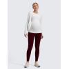 imageCRZ YOGA Butterluxe Maternity Leggings 28quot  Over The Belly Workout Activewear Yoga Womens Pregnancy Pants Buttery SoftRed Merlot