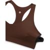 imageCRZ YOGA Butterluxe Racerback Sports Bras for Women  V Neck Supportive Padded Wireless Athletic Yoga Crop TopLava Brown