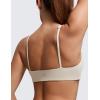 imageCRZ YOGA Butterluxe Square Neck Sports Bras for Women  Spaghetti Strap Yoga Wireless Low Coverage Padded Cami Crop TopMojave Tan