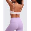 imageCRZ YOGA Butterluxe Square Neck Sports Bras for Women  Spaghetti Strap Yoga Wireless Low Coverage Padded Cami Crop TopStrawberry Pink