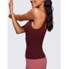 imageCRZ YOGA Butterluxe U Neck Tank Tops for Women  Padded Athletic Workout Camisole Crop Tops with Built in BraRed Merlot