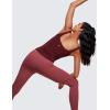imageCRZ YOGA Butterluxe U Neck Tank Tops for Women  Padded Athletic Workout Camisole Crop Tops with Built in BraRed Merlot