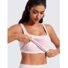 imageCRZ YOGA Butterluxe U Neck Tank Tops for Women  Padded Athletic Workout Camisole Crop Tops with Built in BraStrawberry Pink