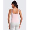 imageCRZ YOGA Butterluxe U Neck Tank Tops for Women  Padded Athletic Workout Camisole Crop Tops with Built in BraStrawberry Pink