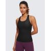 imageCRZ YOGA Butterluxe Workout Racerback Tank Tops for Women  Padded Athletic Spandex Yoga Shirts with Built in BraBlack