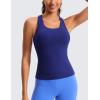 imageCRZ YOGA Butterluxe Workout Racerback Tank Tops for Women  Padded Athletic Spandex Yoga Shirts with Built in BraLarkspur Blue