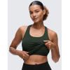 imageCRZ YOGA Butterluxe Workout Racerback Tank Tops for Women  Padded Athletic Spandex Yoga Shirts with Built in BraLegend Green