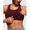 imageCRZ YOGA Butterluxe Workout Racerback Tank Tops for Women  Padded Athletic Spandex Yoga Shirts with Built in BraRed Merlot