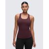 imageCRZ YOGA Butterluxe Workout Racerback Tank Tops for Women  Padded Athletic Spandex Yoga Shirts with Built in BraRipe Plum