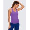 imageCRZ YOGA Butterluxe Workout Racerback Tank Tops for Women  Padded Athletic Spandex Yoga Shirts with Built in BraRoyal Lilac