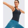 imageCRZ YOGA Butterluxe Workout Racerback Tank Tops for Women  Padded Athletic Spandex Yoga Shirts with Built in BraTrue Navy