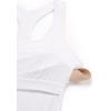 imageCRZ YOGA Butterluxe Workout Racerback Tank Tops for Women  Padded Athletic Spandex Yoga Shirts with Built in BraWhite