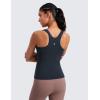 imageCRZ YOGA Butterluxe Workout Tank Tops for Women  Racerback Padded High Neck Yoga Athletic Shirt with Built in BraTrue Navy