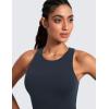imageCRZ YOGA Butterluxe Workout Tank Tops for Women  Racerback Padded High Neck Yoga Athletic Shirt with Built in BraTrue Navy