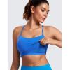 imageCRZ YOGA Butterluxe Y Back Crop Tank Tops for Women  Spaghetti Straps Racerback Padded Yoga Workout Longline Sports BrasSparkle Blue