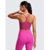 imageCRZ YOGA Butterluxe Y Back Crop Tank Tops for Women  Spaghetti Straps Racerback Padded Yoga Workout Longline Sports BrasWashed Mauve