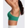 imageCRZ YOGA Butterluxe Y Back Sports Bras for Women  Padded Racerback Low Impact Spaghetti Thin Strap Workout Yoga TopCascadia Green
