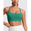 imageCRZ YOGA Butterluxe Y Back Sports Bras for Women  Padded Racerback Low Impact Spaghetti Thin Strap Workout Yoga TopCascadia Green