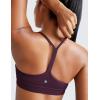imageCRZ YOGA Butterluxe Y Back Sports Bras for Women  Padded Racerback Low Impact Spaghetti Thin Strap Workout Yoga TopDeep Purple