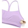 imageCRZ YOGA Butterluxe Y Back Sports Bras for Women  Padded Racerback Low Impact Spaghetti Thin Strap Workout Yoga TopElfin Purple