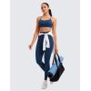 imageCRZ YOGA Butterluxe Y Back Sports Bras for Women  Padded Racerback Low Impact Spaghetti Thin Strap Workout Yoga TopFrench Navy
