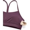 imageCRZ YOGA Butterluxe Y Back Sports Bras for Women  Padded Racerback Low Impact Spaghetti Thin Strap Workout Yoga TopGrape Thistle Purple