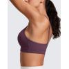 imageCRZ YOGA Butterluxe Y Back Sports Bras for Women  Padded Racerback Low Impact Spaghetti Thin Strap Workout Yoga TopGrape Thistle Purple