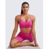 imageCRZ YOGA Butterluxe Y Back Sports Bras for Women  Padded Racerback Low Impact Spaghetti Thin Strap Workout Yoga TopHibiscus Purple