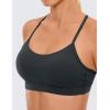 imageCRZ YOGA Butterluxe Y Back Sports Bras for Women  Padded Racerback Low Impact Spaghetti Thin Strap Workout Yoga TopMelanite