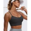 imageCRZ YOGA Butterluxe Y Back Sports Bras for Women  Padded Racerback Low Impact Spaghetti Thin Strap Workout Yoga TopMysterious Grey