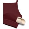 imageCRZ YOGA Butterluxe Y Back Sports Bras for Women  Padded Racerback Low Impact Spaghetti Thin Strap Workout Yoga TopRed Merlot