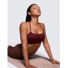imageCRZ YOGA Butterluxe Y Back Sports Bras for Women  Padded Racerback Low Impact Spaghetti Thin Strap Workout Yoga TopRed Merlot